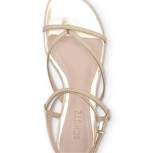 SCHUTZ Aika Platina Gold Sandals 7.5B